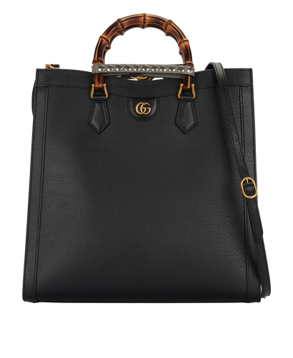 Large Diana Tote, &pound;2,200, Handbags, Black, Leather, Front view